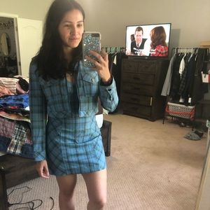 Plaid mini jacket